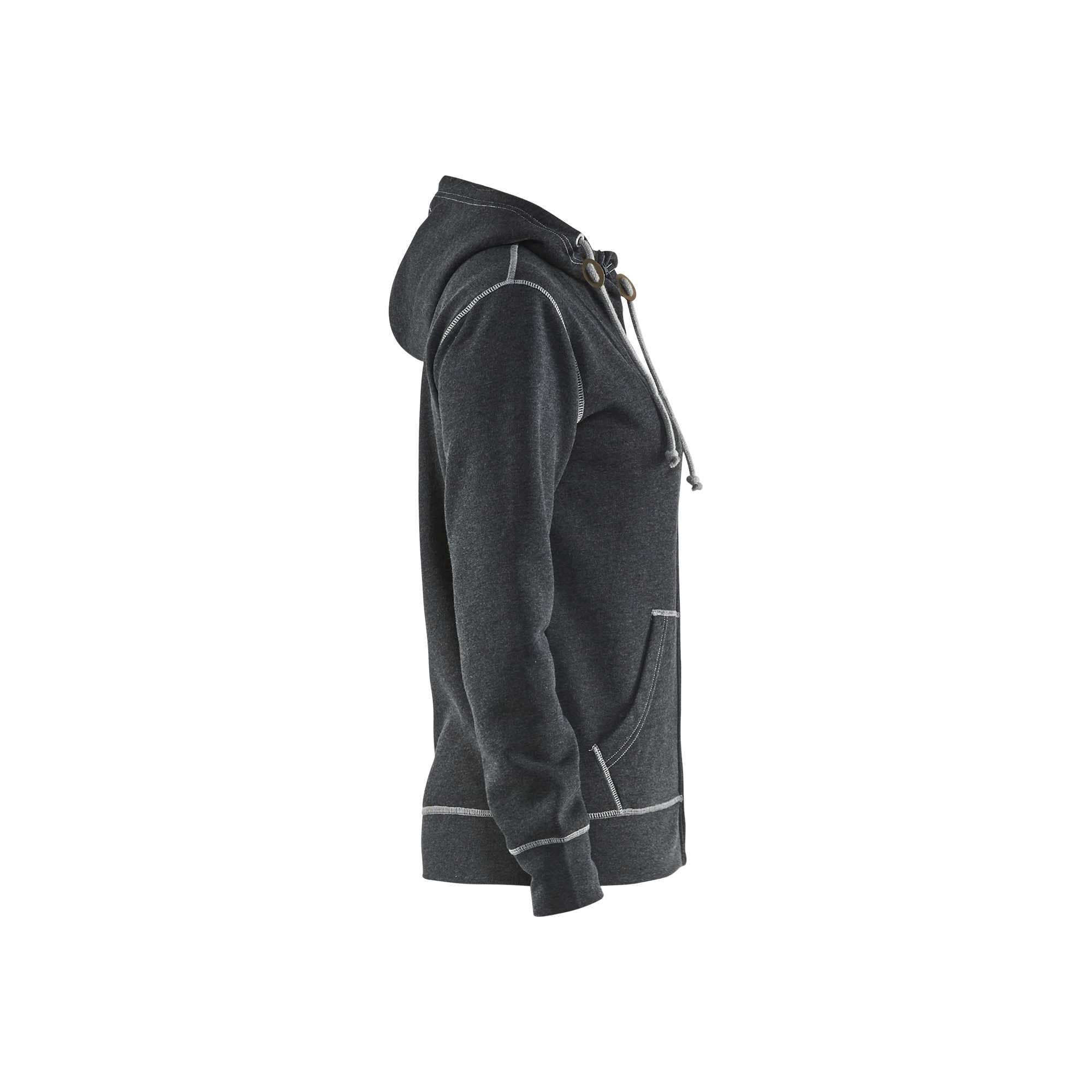 BLAKLADER 33731157 Ladies Hoodie With Full Zip Hoodie Work Sweatshirt WOMEN - Brushed Terry Knit